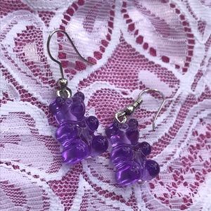 Purple y2k Gummy Bear Earrings